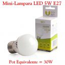 Mini-Bombilla LED E27 5W Luz LED E27 5W Calida