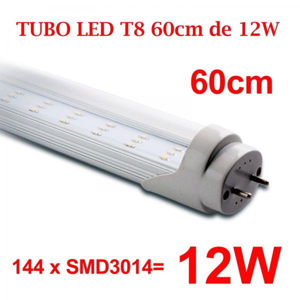 Tubo LED T8 12W 60cm Tubo T8 144 Led 3014 – 4500Kº