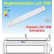 Regleta Pantalla LED 18w de 60cm (pot. Eq. Fluorescente 36w) extraplana