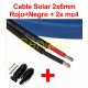 Cable Solar Fotovoltaico 2x 6mm Bipolar R/N 5 Metros + 2x MC4
