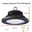 Campana LED UFO 200W Industrial CHIP 3030-3D IP65 90º 150Lm/W                