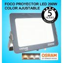 Foco Proyector LED 200W OSRAM IP65 Color Ajustable Exterior e Interior