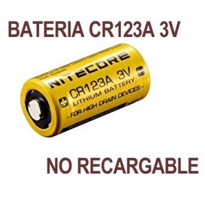2 x Bateria CR123A 3V Nitecore 1550mA de alta potencia batería de Litio