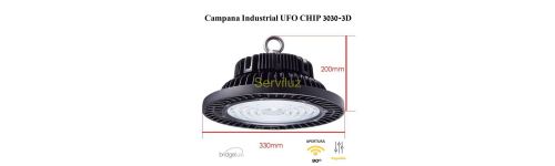 Campanas LED UFO Bridgelux 150Lm/W 90º IP65